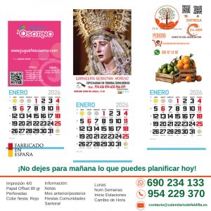 CALENDARIO DE NEVERA FALDILLA MENSUAL 10 CM 2026