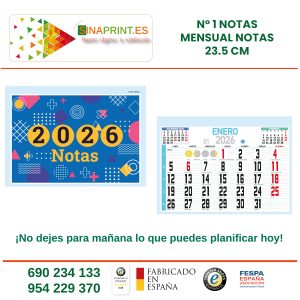 Mensual Nº1, Notas Tamaño 23.5cm