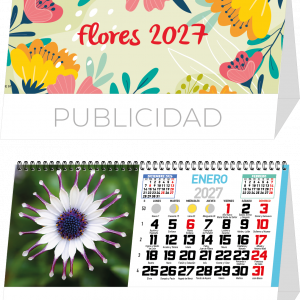 CALENDARIO SOBREMESA FLORES